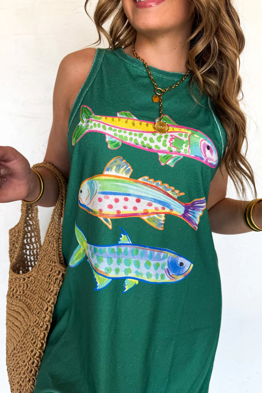 Fish Terry Dress