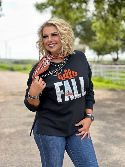 Hello Fall Sweatshirt Pullover