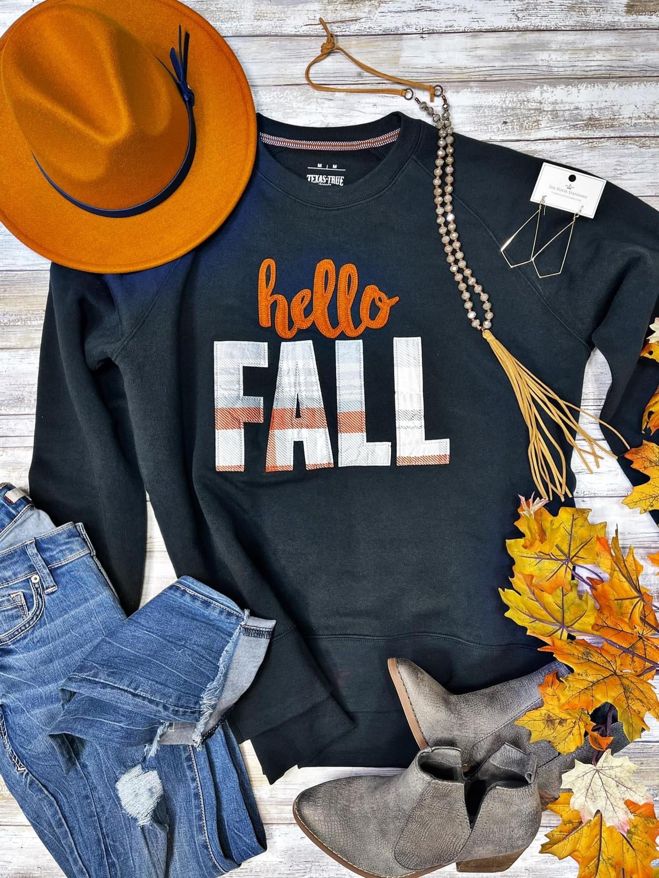 Hello Fall Sweatshirt Pullover