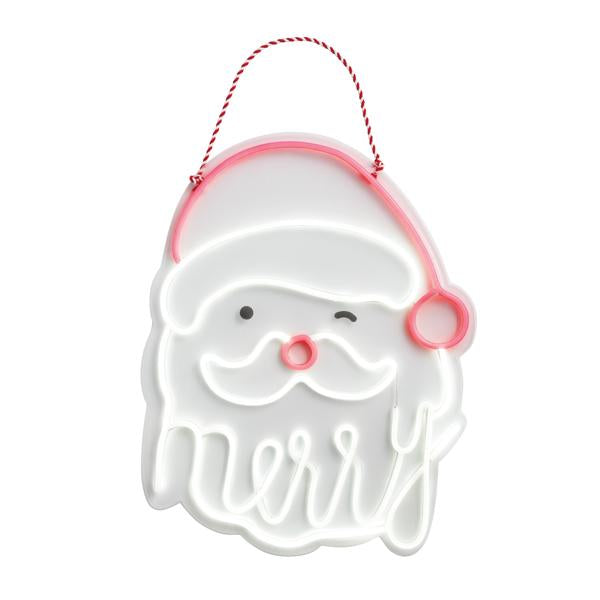 Mud Pie Neon Santa Door Hanger