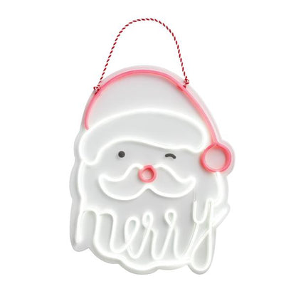 Mud Pie Neon Santa Door Hanger