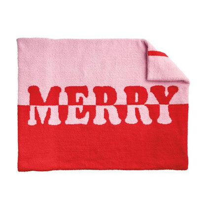 Mud Pie Merry Holiday Chenille Blanket