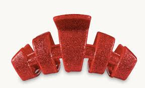 Teleties Red Glitter Clip