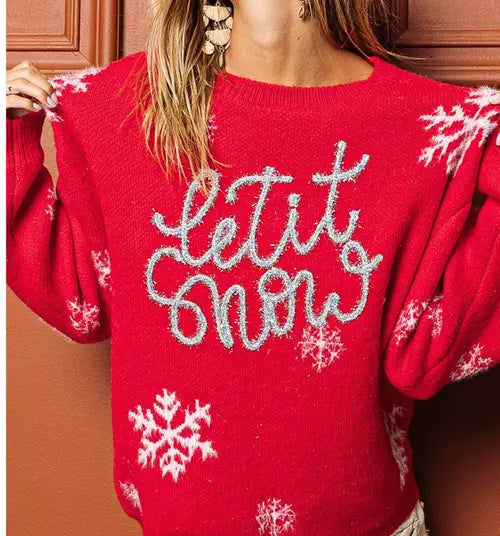 Let It Snow ❄️Sparkle Sweater