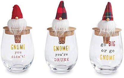 Mud Pie go BIG or go GNOME wine glass