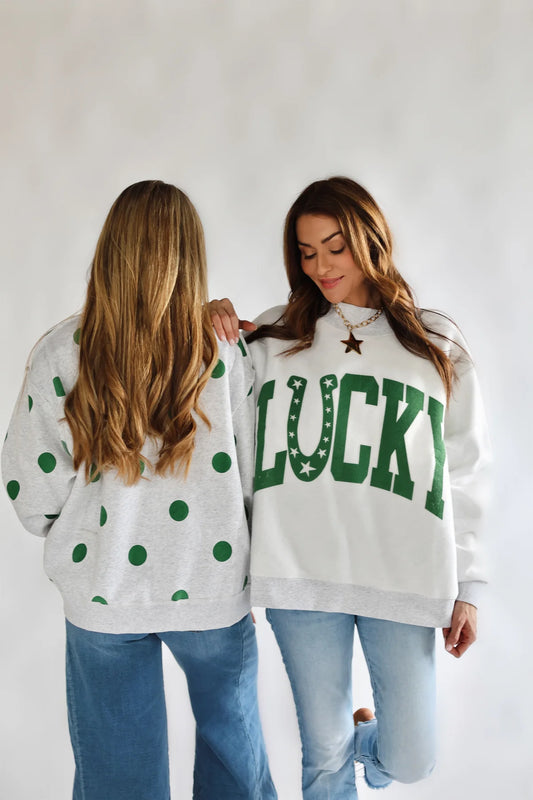 Poppy & Pine Lucky 2-Sided Mock Sweatshirt