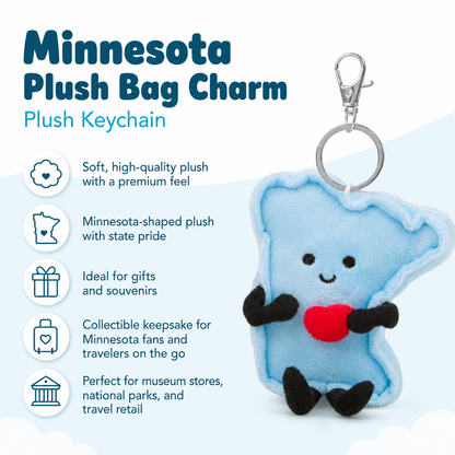 Minnesota Plush Bag Charm | Plush Keychain | Mini Stuffs