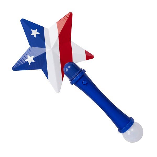 LED Patriotic Red, White & Blue Prism Wands 4th of July