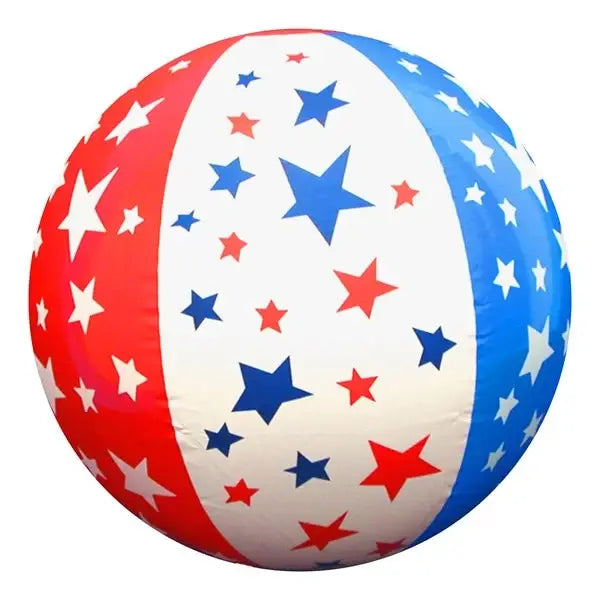 Inflatable Patriotic Stars Beach Balls – 12 Pack (16")