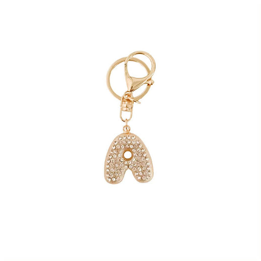 Diamond Initial Bag Charm: A