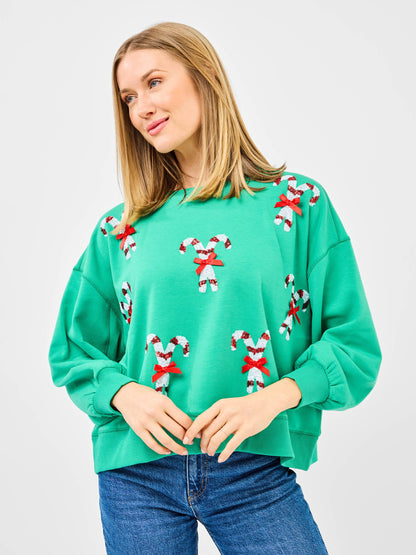 Millie Sweatshirt | Candy Canes