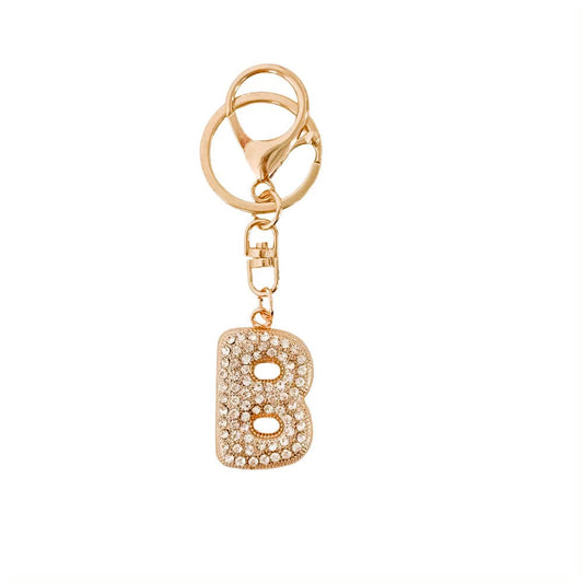 Diamond Initial Bag Charm: B