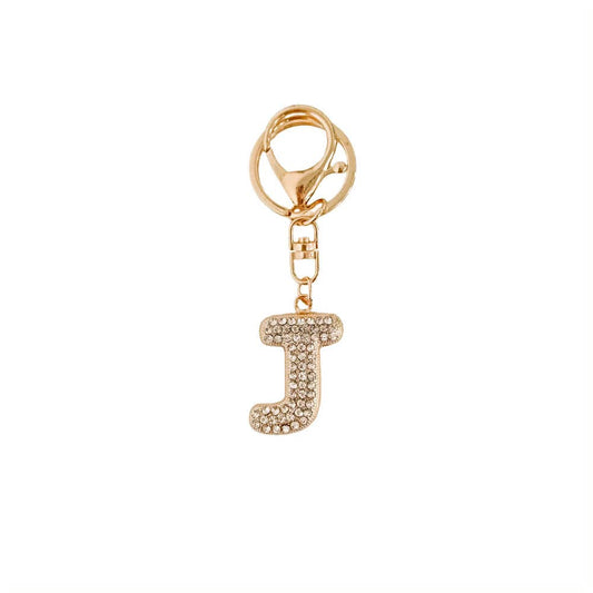 Diamond Initial Bag Charm: J