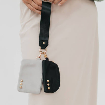 Dolly Dual Pouch Wristlet : Light Pink/Pink