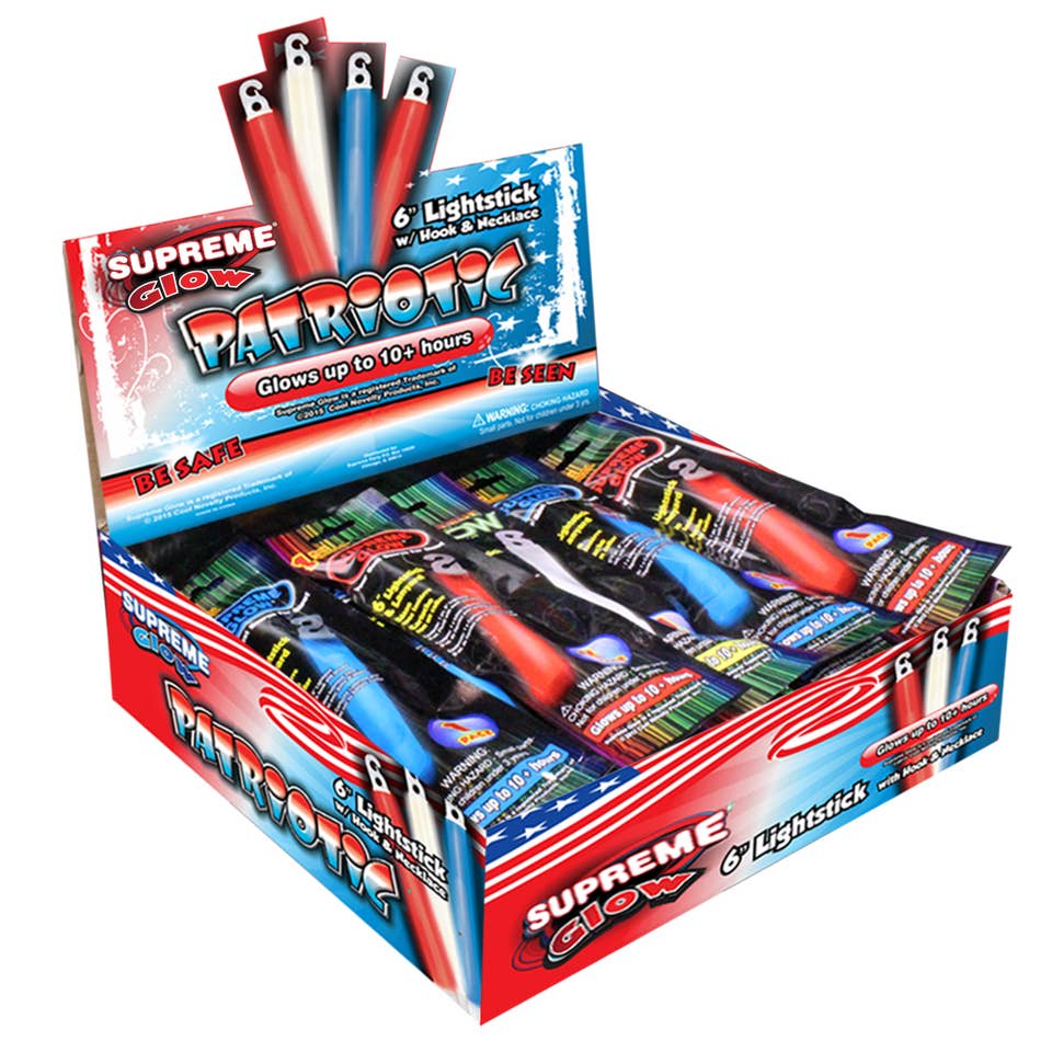 Patriotic Glow Stick 48 count Counter Display 4th of July