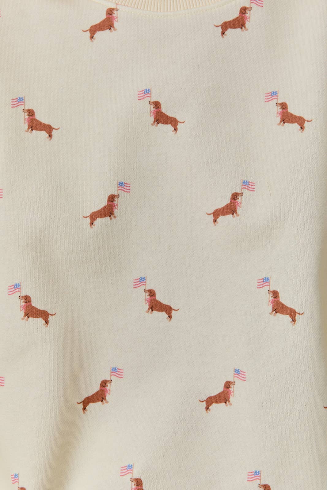High Raise Weiner Dog with Flag Shorts