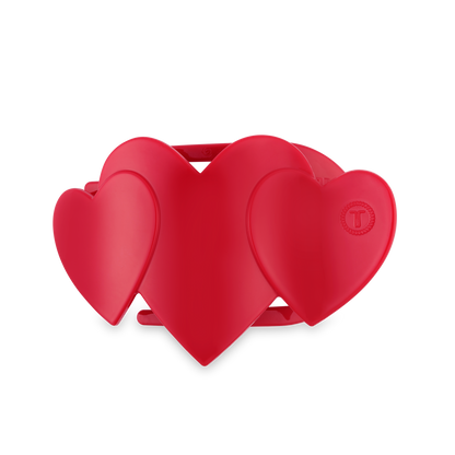 Flat Hair Clip | Medium | Red Heart to Heart