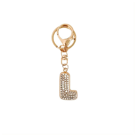 Diamond Initial Bag Charm: L