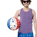 Inflatable Patriotic Stars Beach Balls – 12 Pack (16")