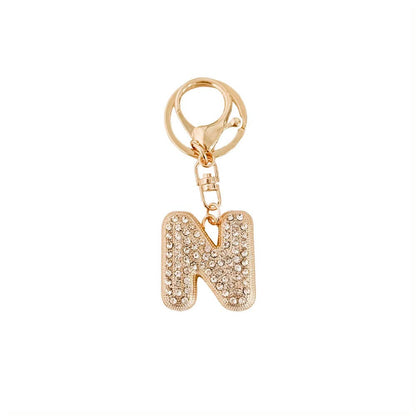 Diamond Initial Bag Charm: C