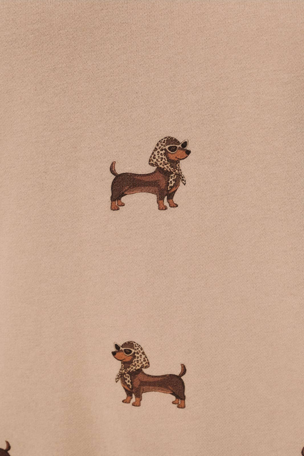 ROUND NECK LONG SLEEVE WEENIE ALL OVER PRINT SWEATSHIRT: MELANGE / L