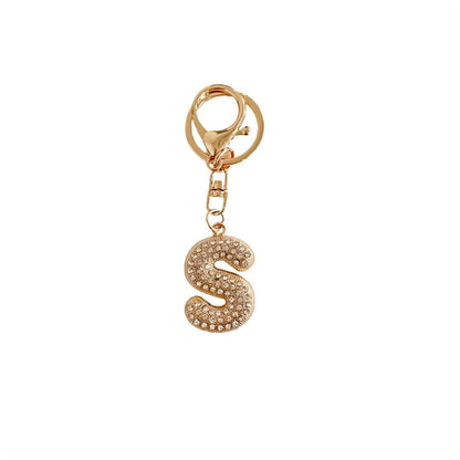 Diamond Initial Bag Charm: C