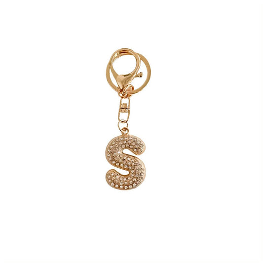 Diamond Initial Bag Charm: S