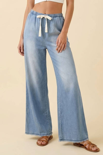 Wide Leg Denim Pants