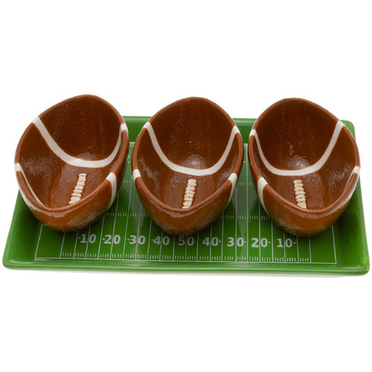 Football Fever Dolomite Condiment Tray Fall Autumn