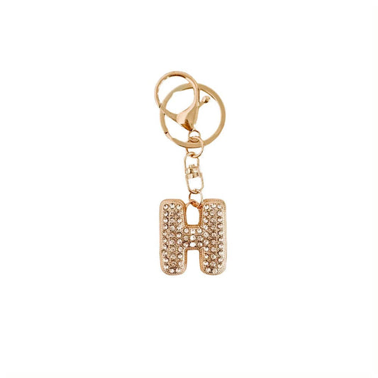 Diamond Initial Bag Charm: H