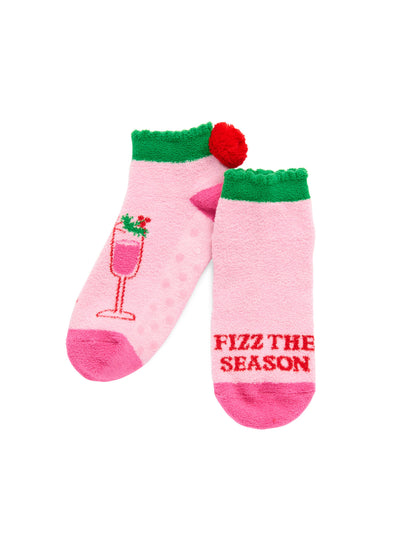 "FIZZ THE SEASON" HOME SOCKS, PINK