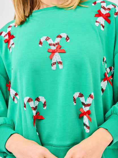 Millie Sweatshirt | Candy Canes
