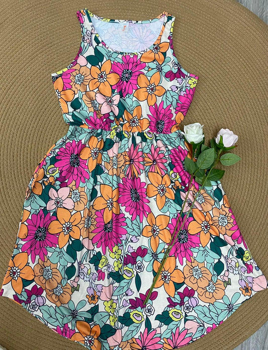 Hot Pink Flora Dear Dress