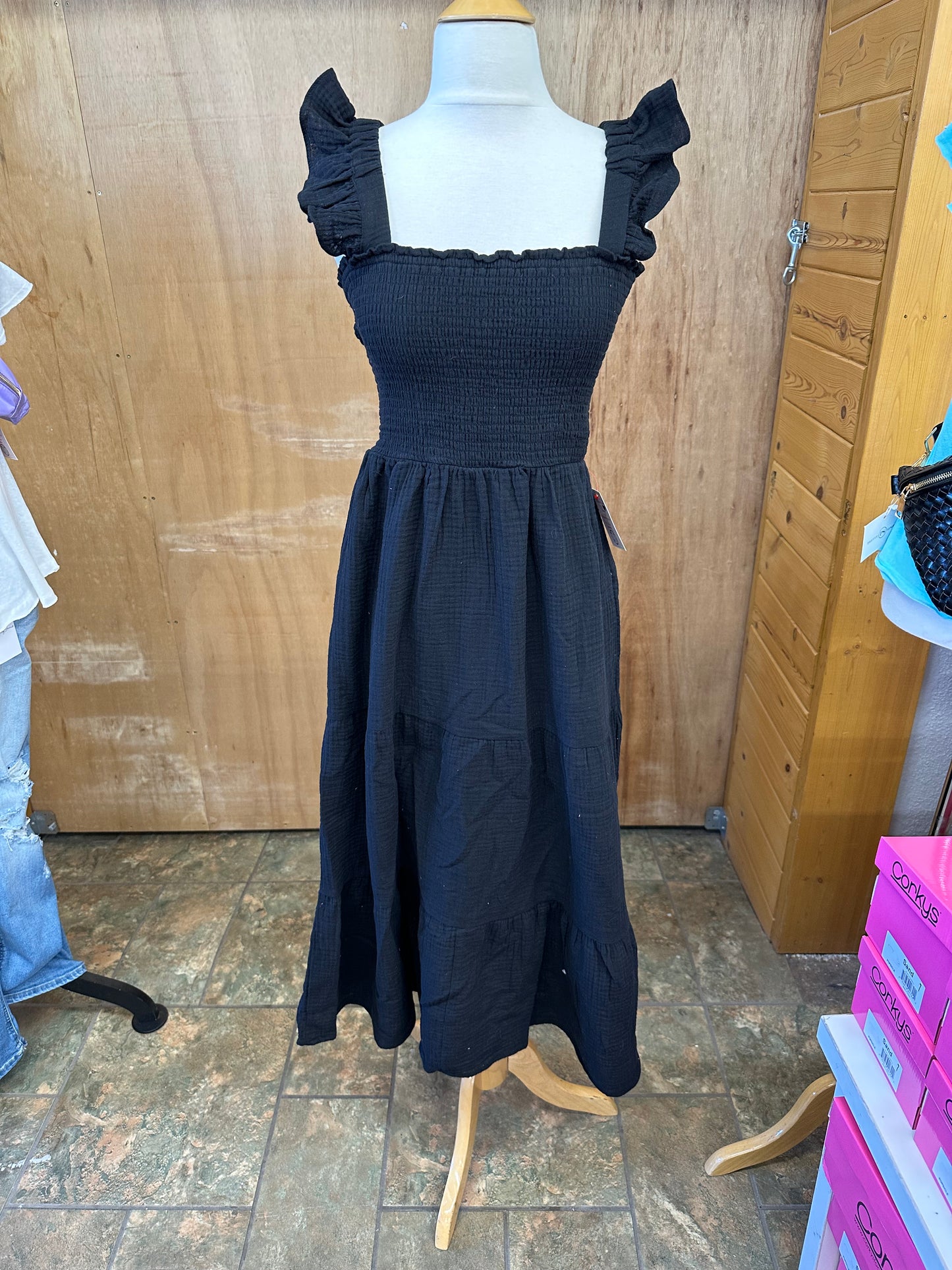 Black Maxi Dress with Fun Cutouts on the Back
