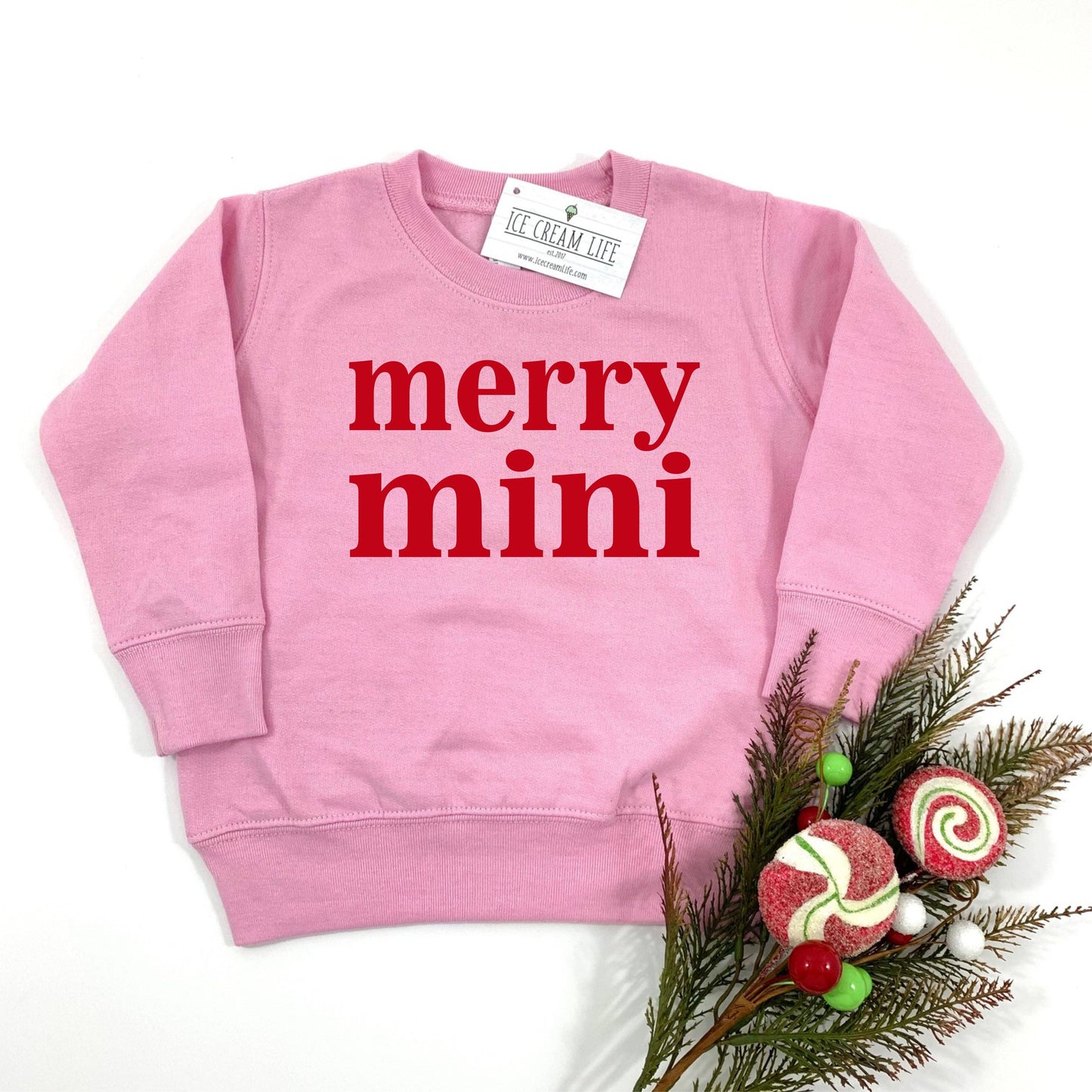 MERRY MINI TODDLER GIRL SWEATSHIRT CHRISTMAS SWEATER
