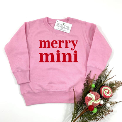 MERRY MINI TODDLER GIRL SWEATSHIRT CHRISTMAS SWEATER