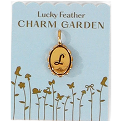Charm Garden - Scalloped Initial Charm - Gold - L