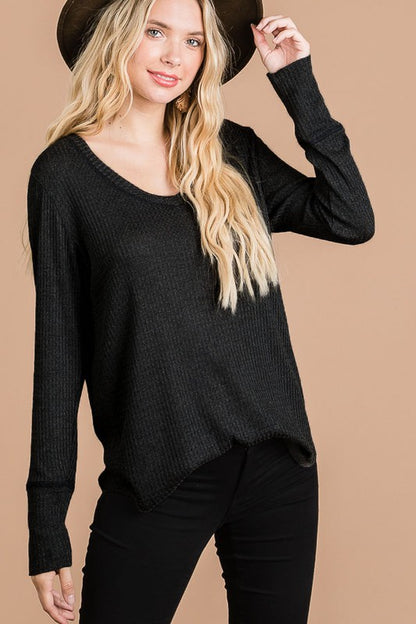 Waffle Knit Top - Available in Multiple Colors