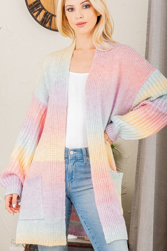 Rainbow Oversized Cardigan