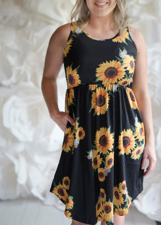 Sunflower Sleeveless Dress