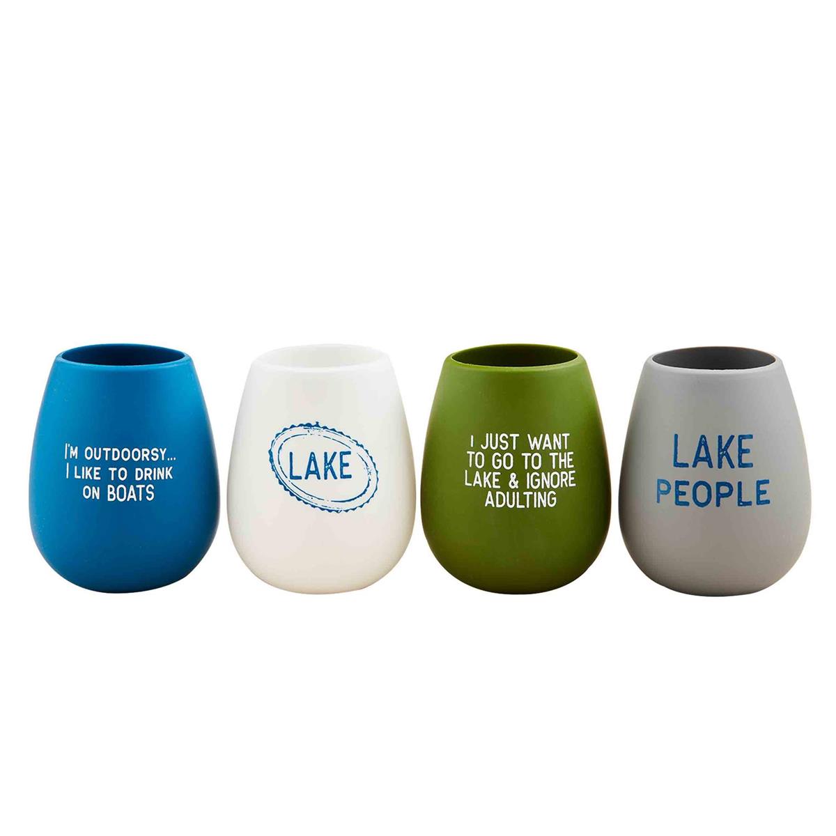 Mud Pie LAKE SILICONE CUP SET