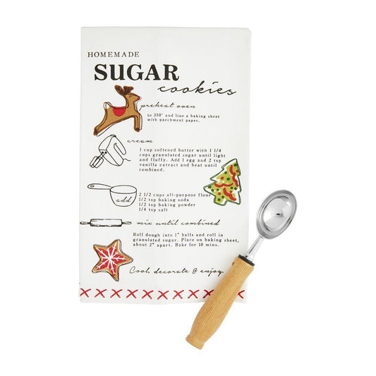 Mud Pie SUGAR COOKIE RECIPE TOWEL SET