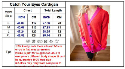Catch Your Eye Cardigan - Pink/Red