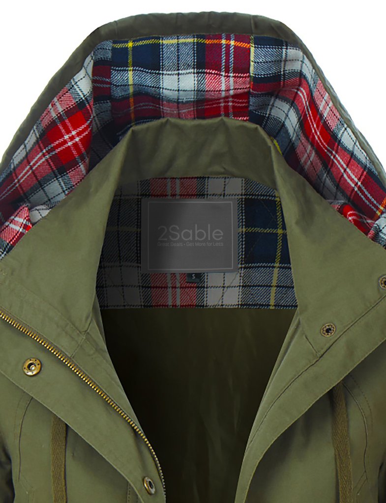 Plaid Hooded Anorak Jacket