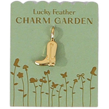 Charm Garden - Cowboy Boot Charm - Gold