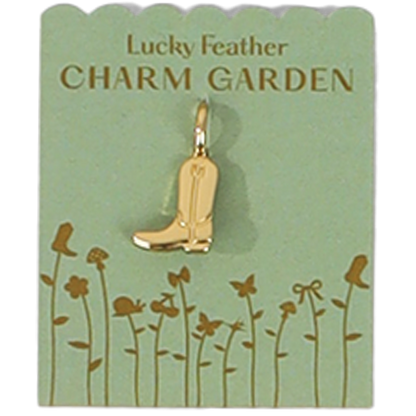 Charm Garden - Cowboy Boot Charm - Gold