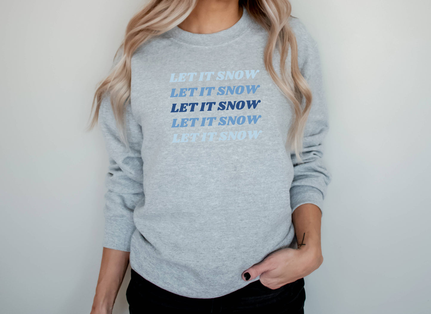 Let It Snow Crewneck Fleece Sweatshirt