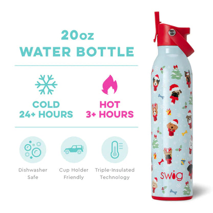 Santa Paws Flip + Sip Water Bottle (20oz)