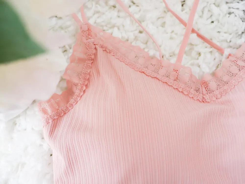 Mila Lace Bralette - Pink