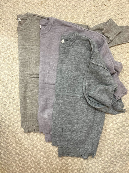 Distressed Oversized Sweater
